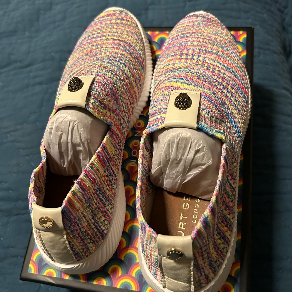 Kurt Geiger Multicolor Knit Slip-On Sneakers